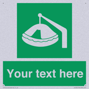 Custom sign Safe condition Davit-launched liferaft